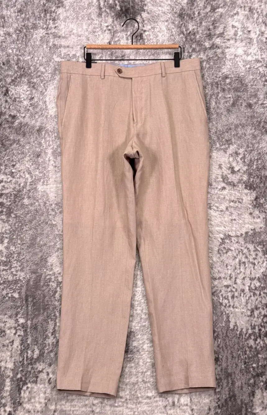 New Charles Tyrwhitt Pants 36 x 32 Mens Classic Fit Linen Trouser